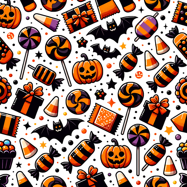 Free halloween candy pattern seamless illustration