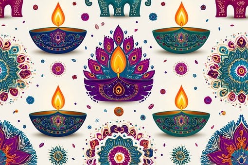 Diwali, Festival, Indický, Bombaj