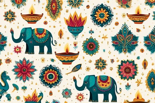 Slon, Diwali, Příroda, Zvíře, Indie