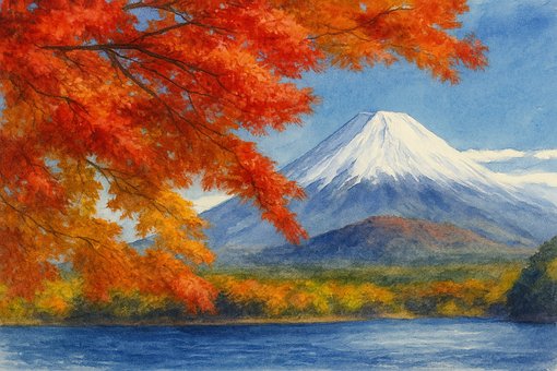 Fujibjerget, Fuji, Japan, Efterår