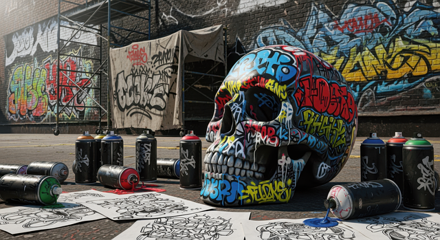 Free concept skull ai illustration