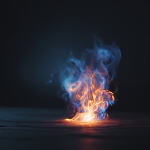Free flame fire blue illustration