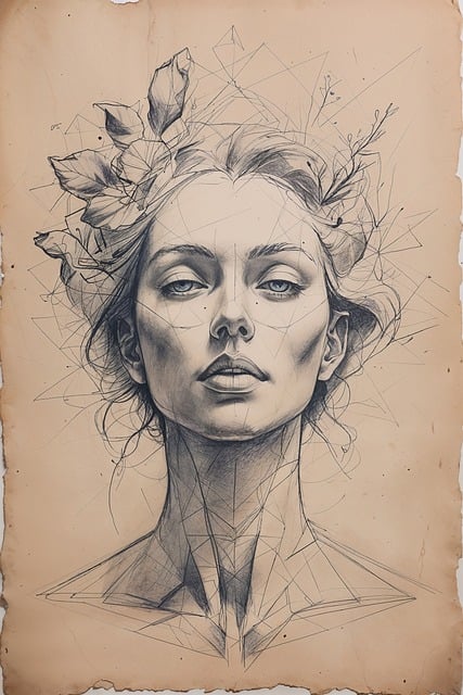 Free pencil drawing portrait sketch illustration