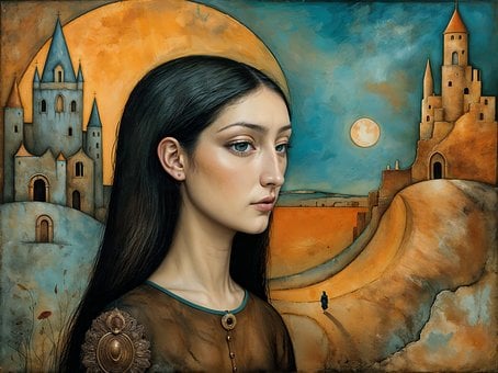 Femeie, Imagine, Artă, Castel, Ireal