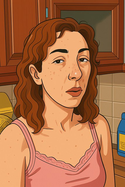 Free woman portrait kitchen illustration