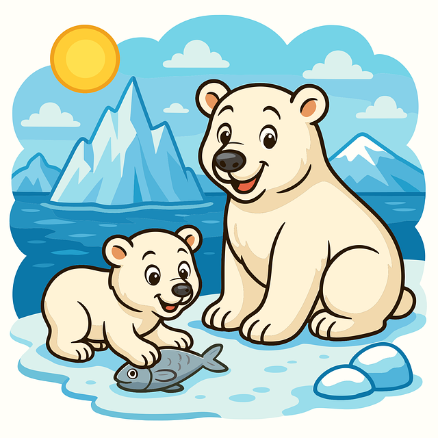 Free polar bear baby polar bear cartoon polar bear vector