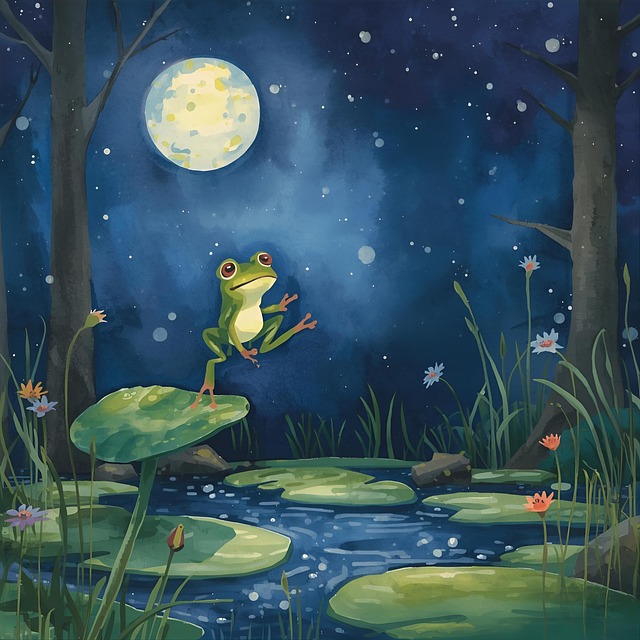 Free frog nature wildlife illustration