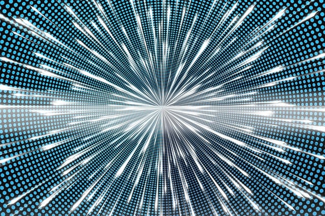 Free explosion burst radial illustration