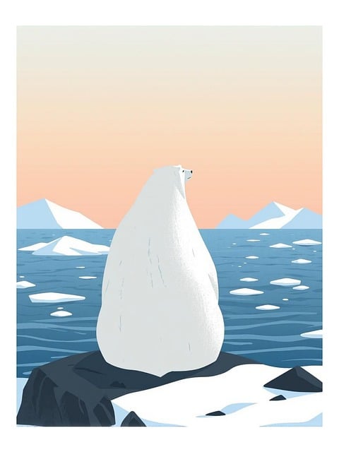 Free antarctica nature iceberg illustration