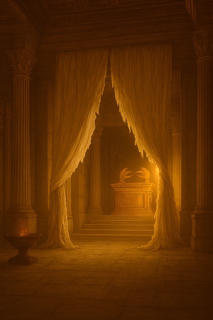 Free Temple Veil Torn In Two illustration and picture