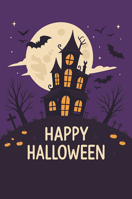 Free halloween haunted house spooky mansion vector
