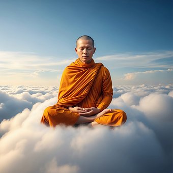 Meditation, Mönch, Yoga, Meditieren