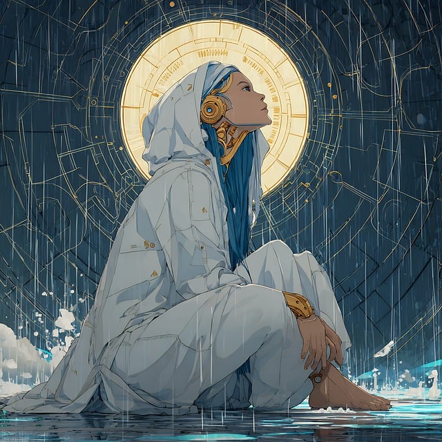Free mystical fantasy moonlight illustration