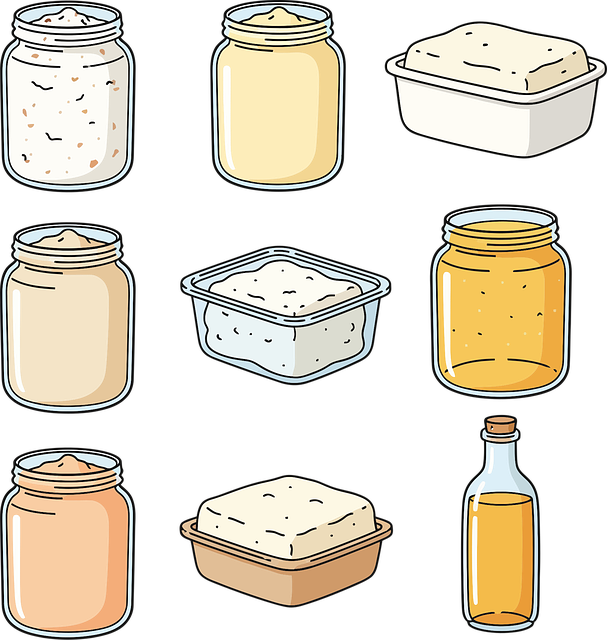 Free jars food condiments illustration