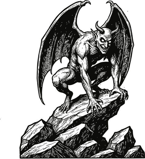 Download free HD stock image of Devil Gargoyle Free devil gargoyle gothic illustration