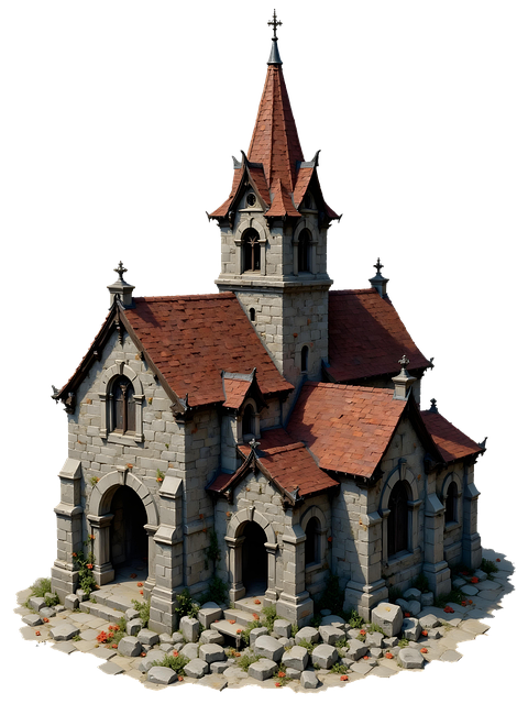 Free church architecture cathedral illustration