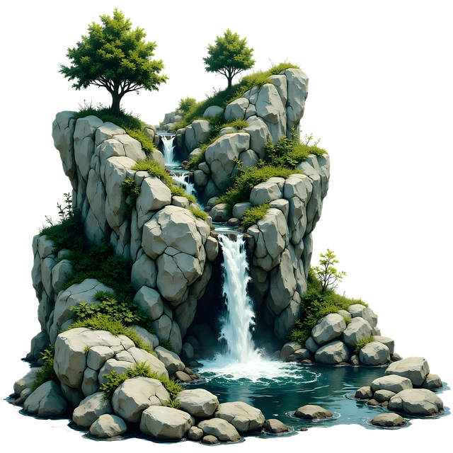 Free waterfall nature water illustration
