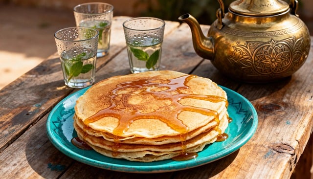 Free msemen flatbread moroccan illustration
