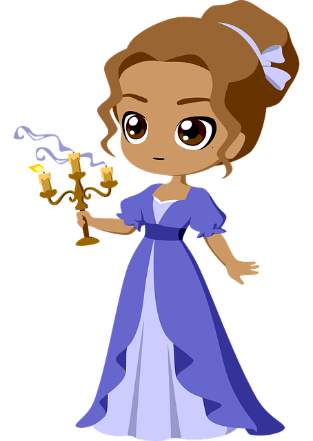 Free woman candleholder candlestick illustration