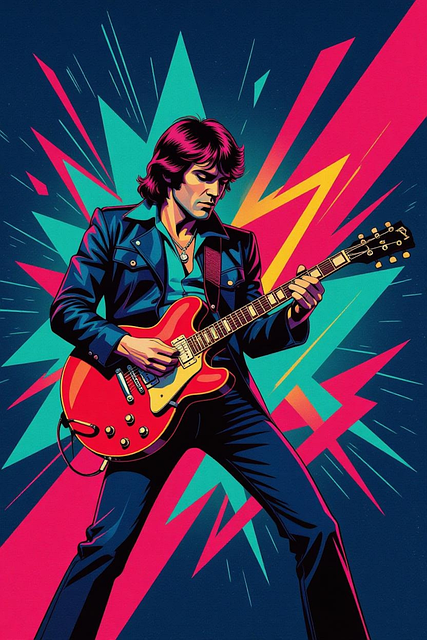 Free rock guitar electric illustration