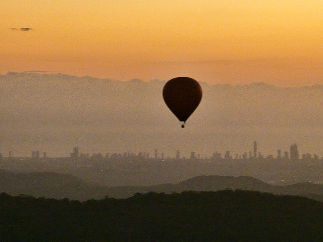 Varmluftsballon, Solopgang, Gold Coast