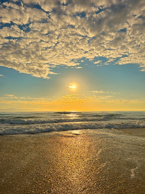 Solopgang, Strand, Sommer