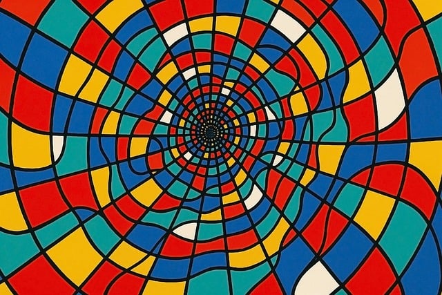Free geometric abstract colorful illustration