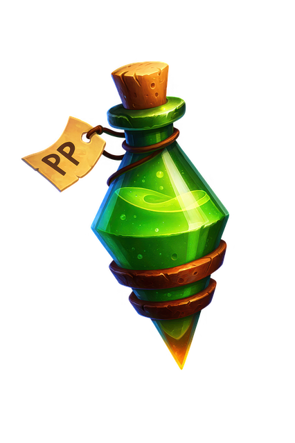 Free magic potion fantasy bottle green elixir illustration