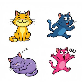Abbildung, Katze, Haustier, Tier
