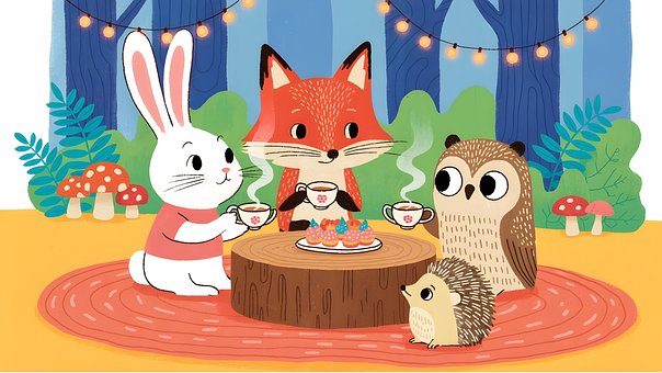 Kinderboek Illustratie, Magisch Bos