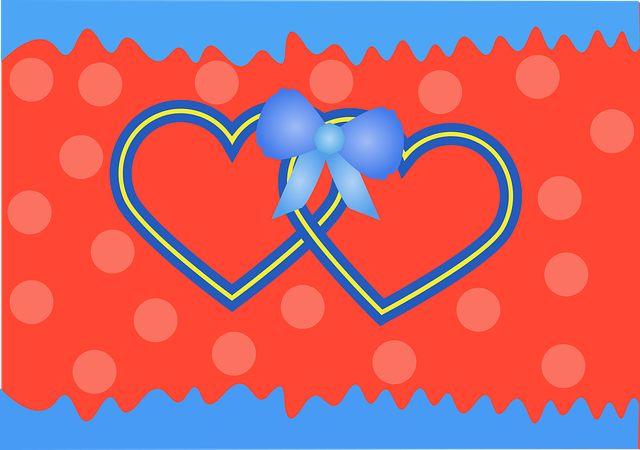 Free hearts linked love illustration