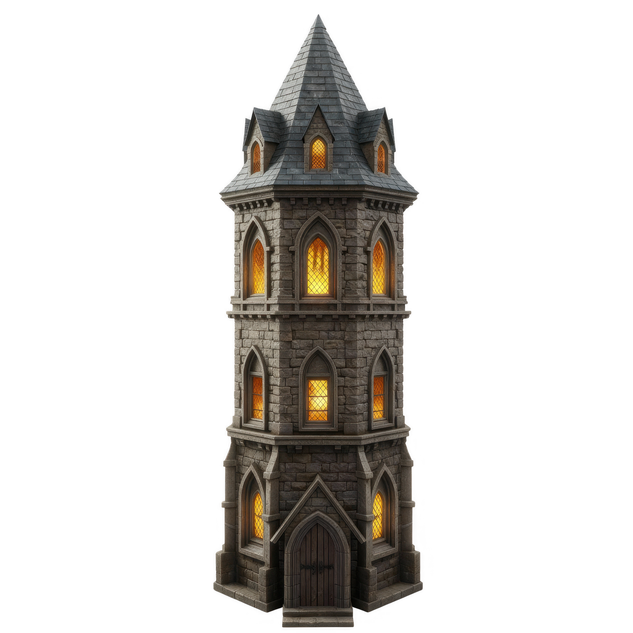 Free medieval tower fantasy castle stone tower illustration