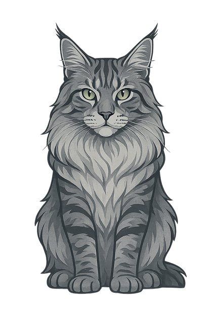 Free maine coon cat feline vector