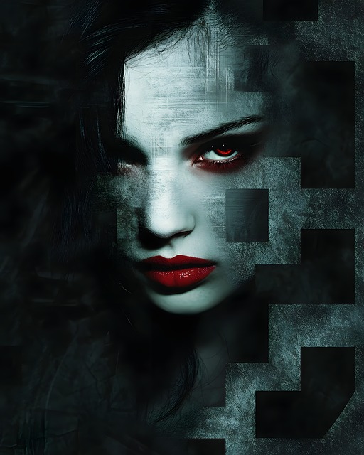 Mädchen, Gotisch, Frau, Karmesinrot
