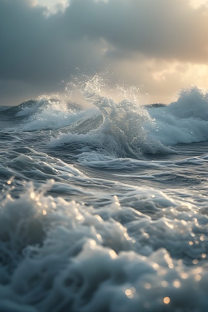 Free Ocean Waves Wallpaper illustration and picture