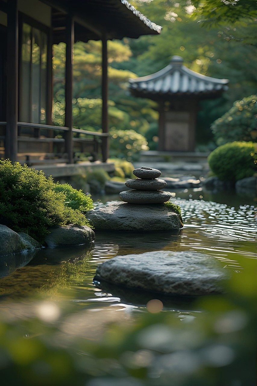 Download free HD stock image of Zen Garden Wallpaper Free zen garden wallpaper peaceful outdoor image meditation illustration