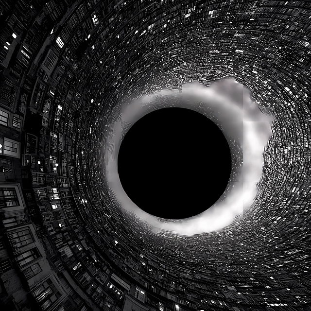 Free ai generated black hole universe illustration