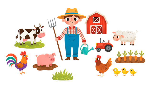 Free farm farmer agriculture illustration