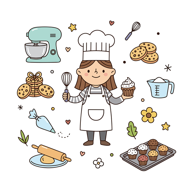 Free baker pastry chef baking vector