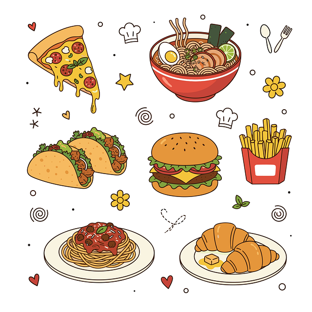 Comida, Pizza, Ramen, Tacos, Hamburger