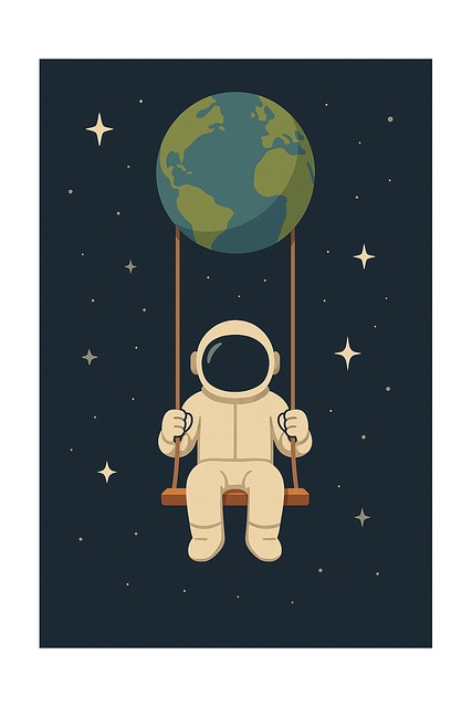 Astronaut, Spaţiu, Pământ, Stele, Cosmic