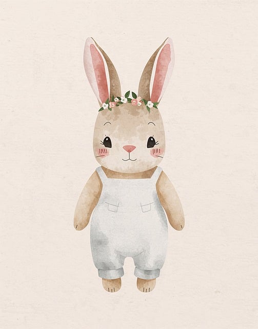 Free Rabbit Watercolor illustration and picture