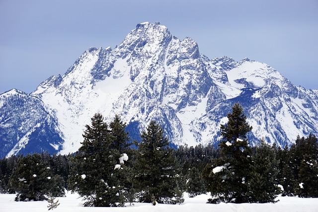 Winter, Schnee, Berge, Großer Teton