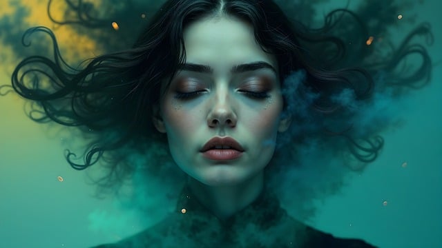 Free woman portrait model illustration