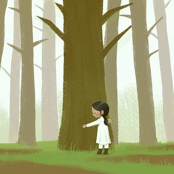 Free Forest Girl illustration and picture