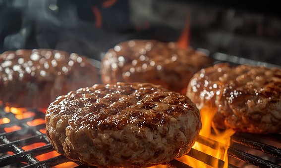 Burger, Patty, La Grătar, Gratar, Foc