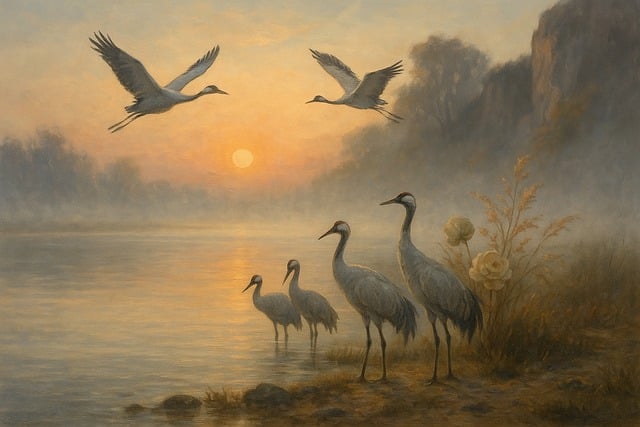 Free Autumn Sunrise illustration and picture