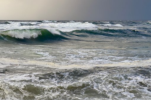 Bølger, Strand, Hav, Vand, Havlandskab
