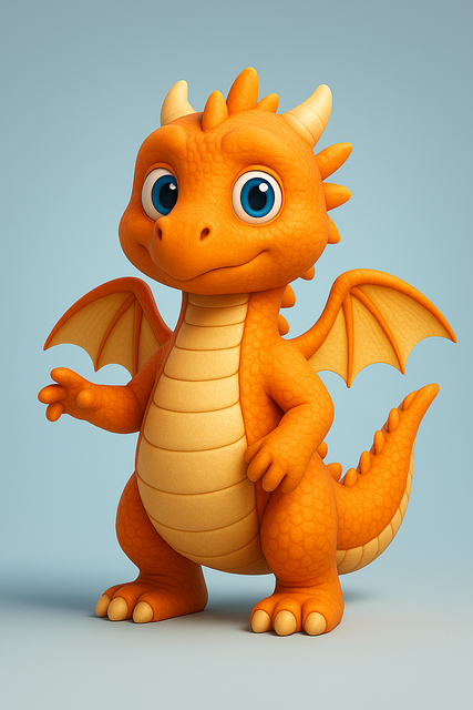 Free cartoon dragon cute dragon children animation illustration
