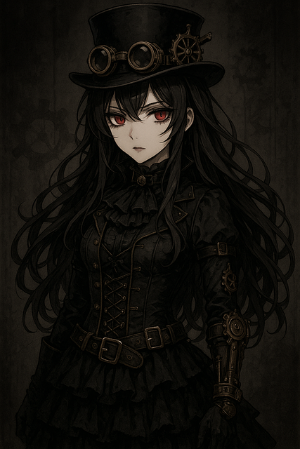 Free gothic steampunk dark illustration